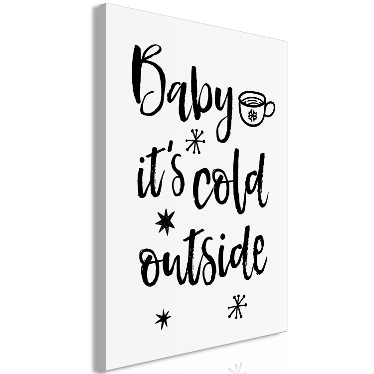 Canvas Baby it is cold outside - winter graphic with an English inscription 130721 additionalImage 2