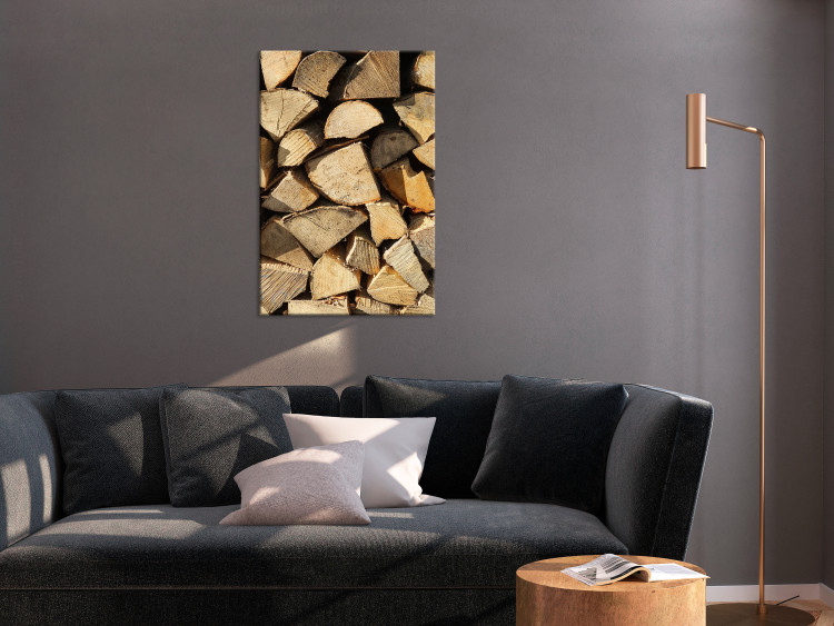 Canvas Beauty of Wood (1-piece) Vertical - landscape of multiple pieces of wood 131721 additionalImage 3