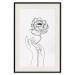 Poster Delicate Flower - line art of flowers and hands on a contrasting white background 131921 additionalThumb 19