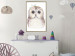 Wall Poster Cheerful Owl - portrait of an owl with a flower on a white contrasting background 135721 additionalThumb 17