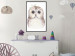 Wall Poster Cheerful Owl - portrait of an owl with a flower on a white contrasting background 135721 additionalThumb 19