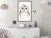 Wall Poster Cheerful Owl - portrait of an owl with a flower on a white contrasting background 135721 additionalThumb 21