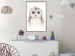 Wall Poster Cheerful Owl - portrait of an owl with a flower on a white contrasting background 135721 additionalThumb 22
