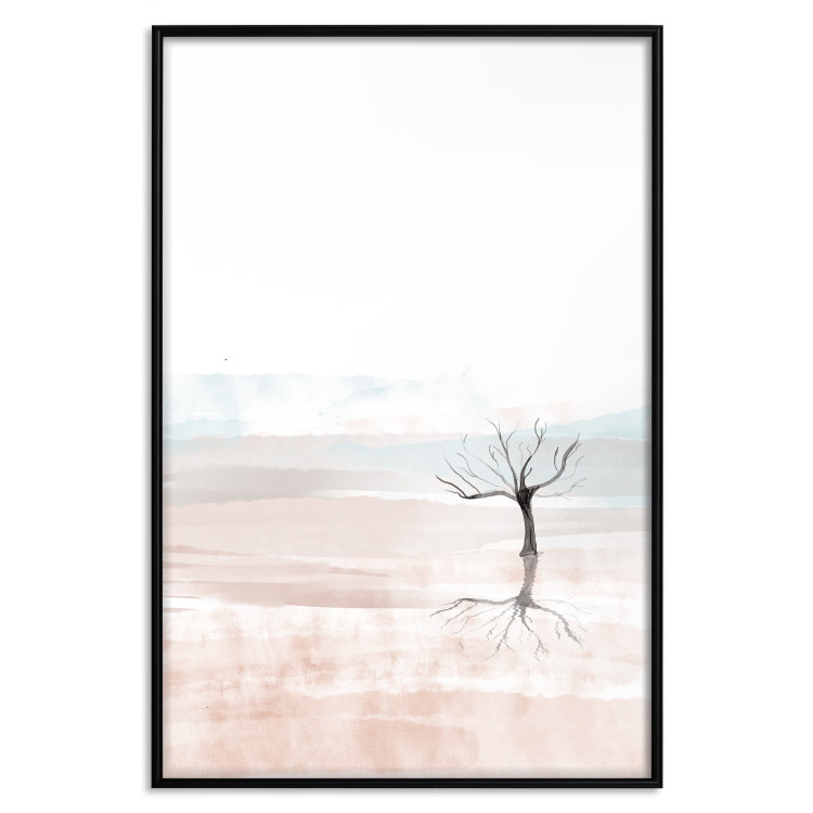 Wall Poster Watercolor Landscape - composition of a landscape of a black leafless tree 137921 additionalImage 12