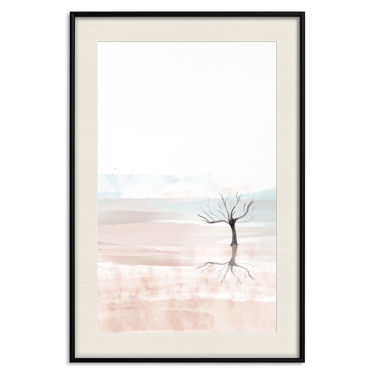 Wall Poster Watercolor Landscape - composition of a landscape of a black leafless tree 137921 additionalImage 17
