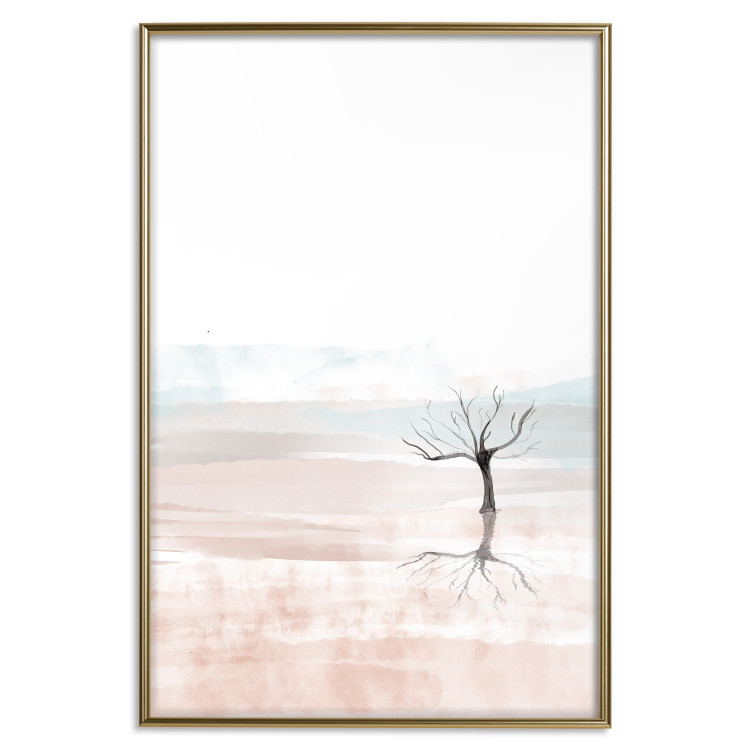 Wall Poster Watercolor Landscape - composition of a landscape of a black leafless tree 137921 additionalImage 9