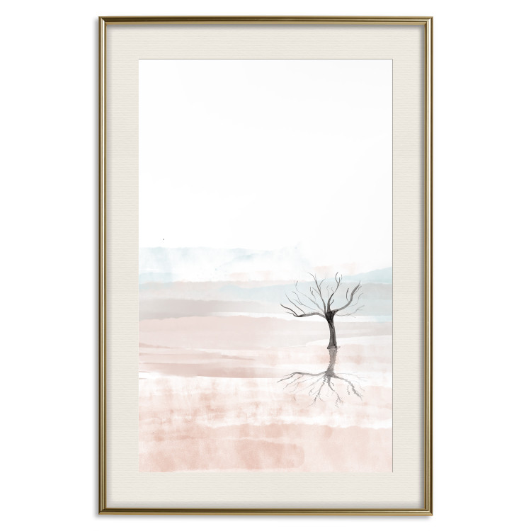Wall Poster Watercolor Landscape - composition of a landscape of a black leafless tree 137921 additionalImage 18