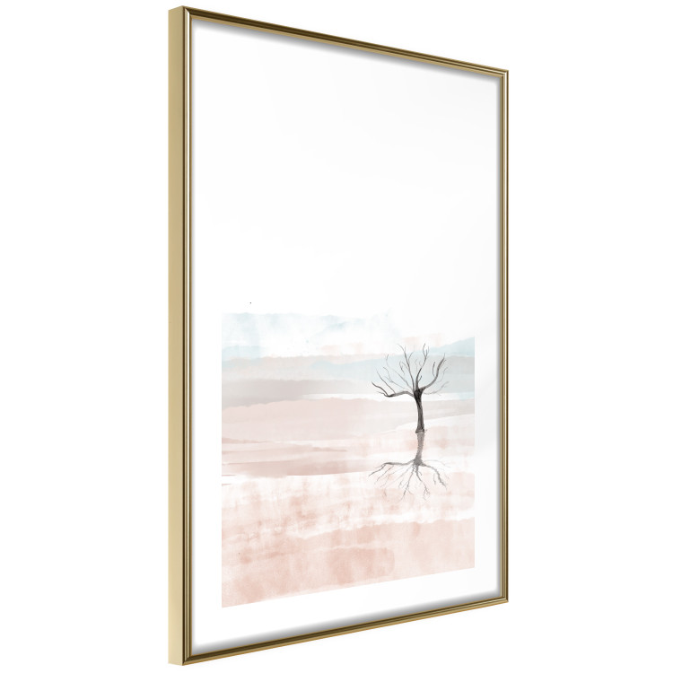 Wall Poster Watercolor Landscape - composition of a landscape of a black leafless tree 137921 additionalImage 2