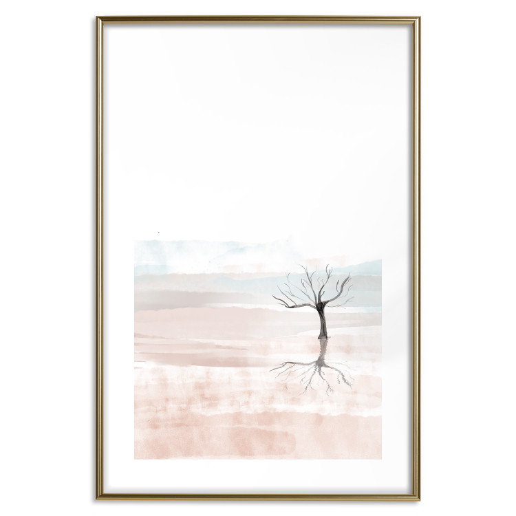 Wall Poster Watercolor Landscape - composition of a landscape of a black leafless tree 137921 additionalImage 13