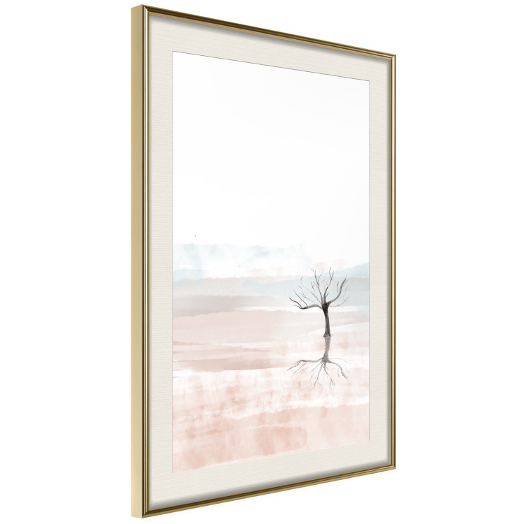 Wall Poster Watercolor Landscape - composition of a landscape of a black leafless tree 137921 additionalImage 3