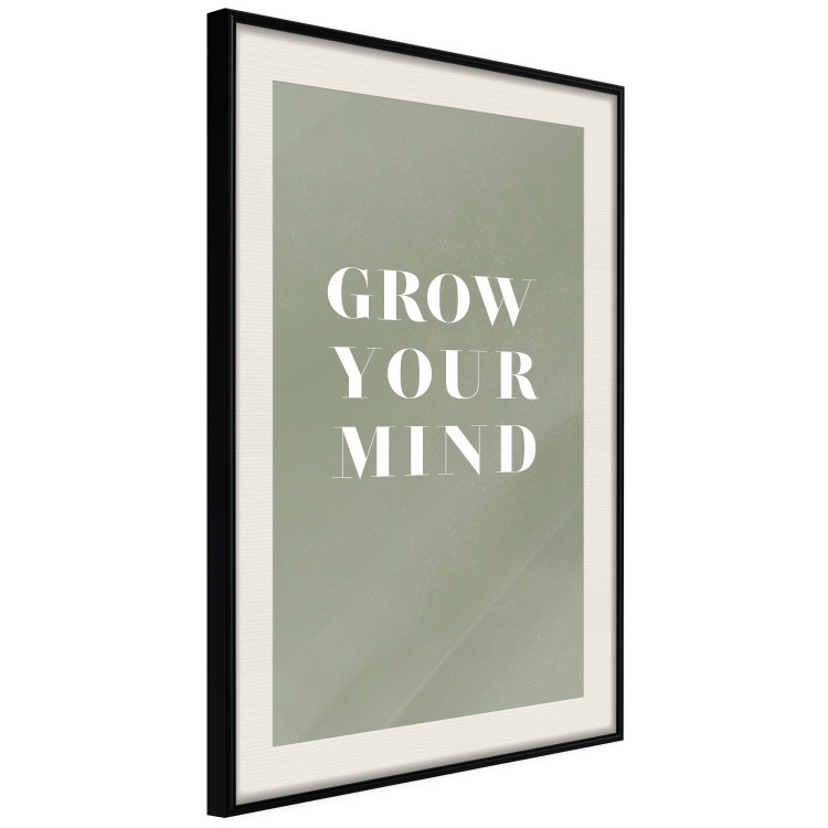 Wall Poster Grow Your Mind - English texts on a contrasting gray background 142321 additionalImage 19