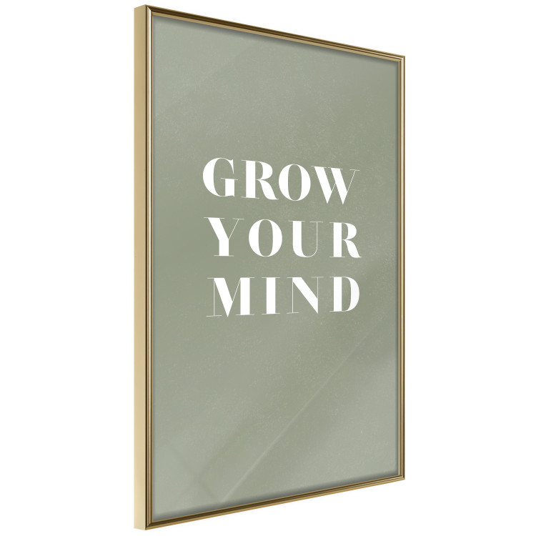 Wall Poster Grow Your Mind - English texts on a contrasting gray background 142321 additionalImage 8