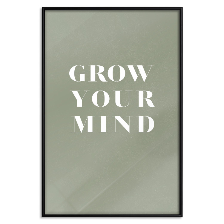 Wall Poster Grow Your Mind - English texts on a contrasting gray background 142321 additionalImage 14