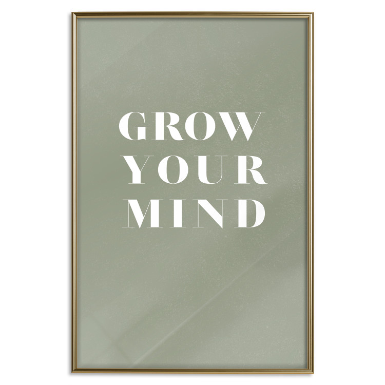 Wall Poster Grow Your Mind - English texts on a contrasting gray background 142321 additionalImage 26