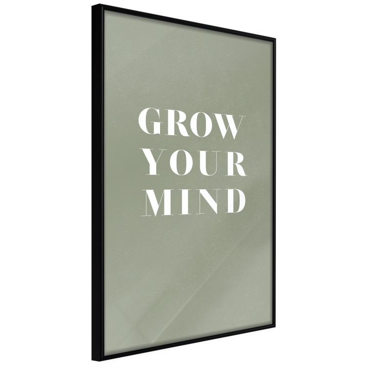 Wall Poster Grow Your Mind - English texts on a contrasting gray background 142321 additionalImage 3
