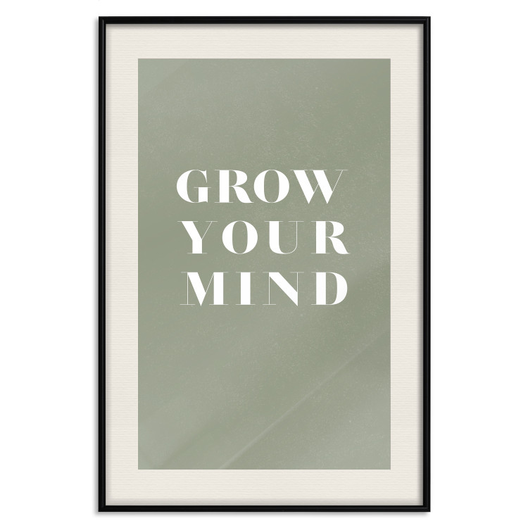 Wall Poster Grow Your Mind - English texts on a contrasting gray background 142321 additionalImage 20