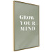 Wall Poster Grow Your Mind - English texts on a contrasting gray background 142321 additionalThumb 7