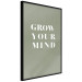 Wall Poster Grow Your Mind - English texts on a contrasting gray background 142321 additionalThumb 3