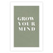 Wall Poster Grow Your Mind - English texts on a contrasting gray background 142321 additionalThumb 19