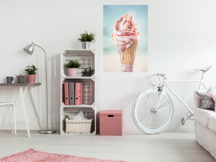 Poster The Taste of Summer - Sweet Ice Cream in Pastel Colors on the Sea and Beach 144121 additionalImage 11