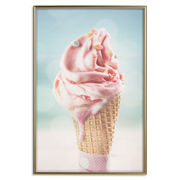 Poster The Taste of Summer - Sweet Ice Cream in Pastel Colors on the Sea and Beach 144121 additionalImage 23