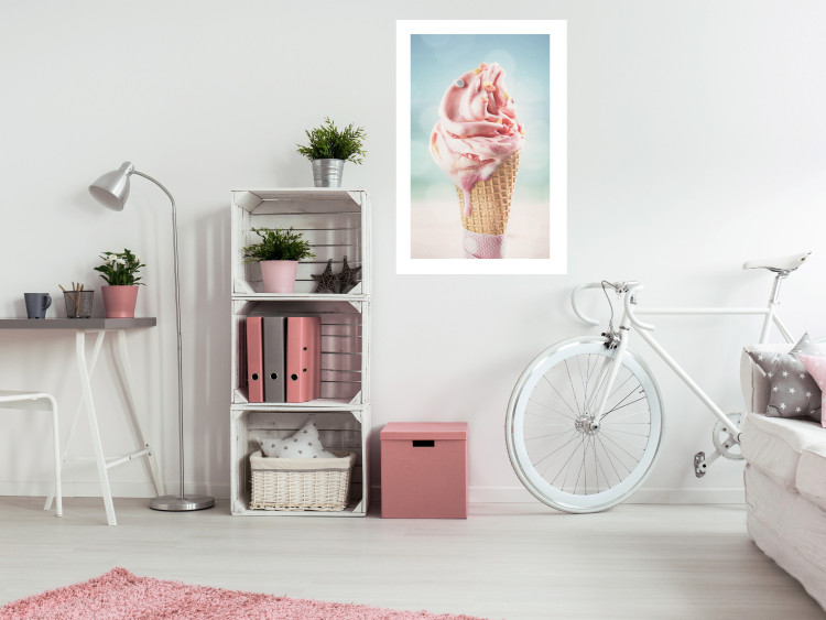 Poster The Taste of Summer - Sweet Ice Cream in Pastel Colors on the Sea and Beach 144121 additionalImage 14