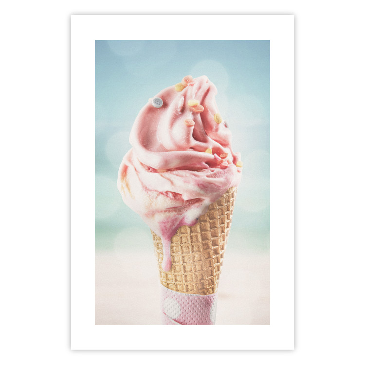 Poster The Taste of Summer - Sweet Ice Cream in Pastel Colors on the Sea and Beach 144121 additionalImage 19