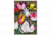 Paint by number Expressive Tulips - White, Pink and Yellow Flowers on an Ornamental Background 144521 additionalThumb 3