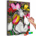 Paint by number Expressive Tulips - White, Pink and Yellow Flowers on an Ornamental Background 144521 additionalThumb 7