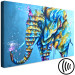 Canvas Elephant on Blue Background (1-piece) - animal colorful fantasy 144721 additionalThumb 6