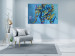Canvas Elephant on Blue Background (1-piece) - animal colorful fantasy 144721 additionalThumb 3