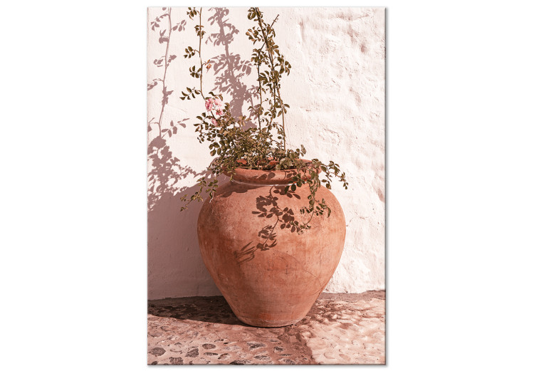 Canvas Plant in a Pot (1-piece) - landscape in flowers in a clay pot 145221