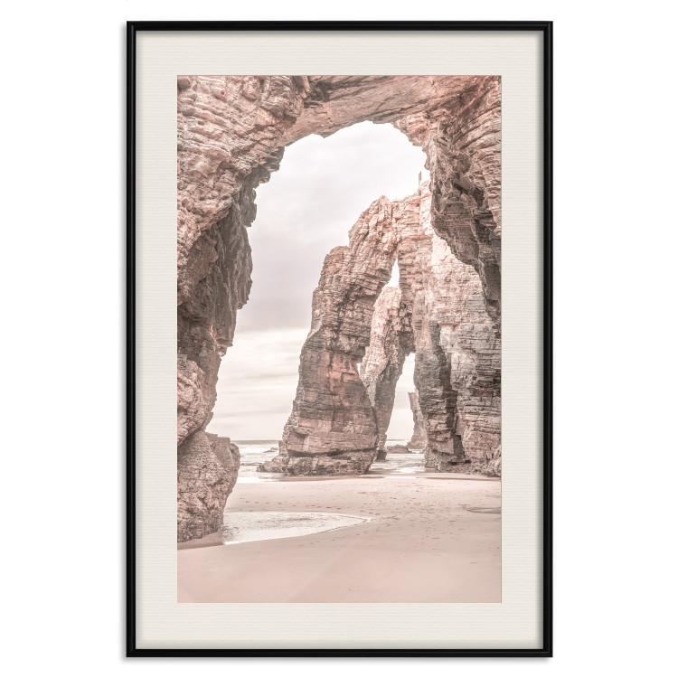 Poster Rocks on the Beach - Sea Landscape With a Great Cliff in the Sand 145321 additionalImage 24