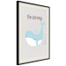 Wall Poster Be Strong - Cheerful Blue Whale and Motivational Slogan for Children 146621 additionalThumb 9
