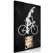 Canvas Cyclist (1-piece) - joyful man on a bike and white text 148921 additionalThumb 2