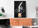 Canvas Cyclist (1-piece) - joyful man on a bike and white text 148921 additionalThumb 3