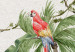 Wall Mural Exotic Landscape - Jungle in Subdued Colors With Animals 149221 additionalThumb 7