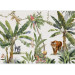 Wall Mural Exotic Landscape - Jungle in Subdued Colors With Animals 149221 additionalThumb 3