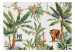 Wall Mural Exotic Landscape - Jungle in Subdued Colors With Animals 149221 additionalThumb 1