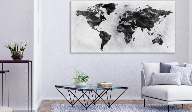 Large canvas print White and Black Map II [Large Format] 150821 additionalImage 6