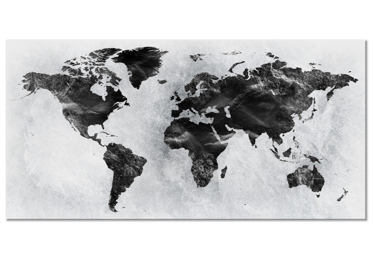 Large canvas print White and Black Map II [Large Format] 150821