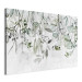Canvas Art Print Watercolor Nature - Green Leaves, Flowers and Fruits on a White Background 151421 additionalThumb 2