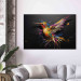 Canvas Colorful Bird - Watercolor Vision of a Hummingbird on a Black Background 159521 additionalThumb 3