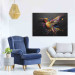 Canvas Colorful Bird - Watercolor Vision of a Hummingbird on a Black Background 159521 additionalThumb 5