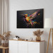 Canvas Colorful Bird - Watercolor Vision of a Hummingbird on a Black Background 159521 additionalThumb 4