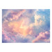 Photo Wallpaper Rainbow Clouds - A Colorful View of the Pastel Feathered Sky 159921 additionalThumb 1