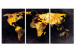 Canvas The World map - quicksands 55621