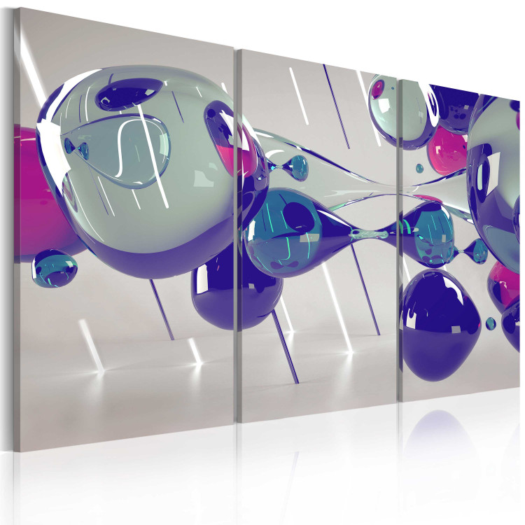 Canvas Art Print Glass bubbles - triptych 56221 additionalImage 2
