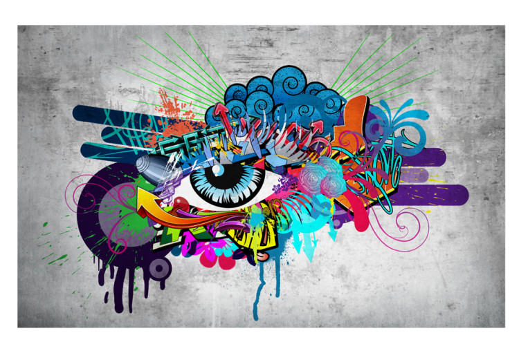 Photo Wallpaper Graffiti eye 60621 additionalImage 1