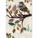 Wall Mural Retro Abstraction - Boho patchwork with bird on a tree branch pattern 61321 additionalThumb 1